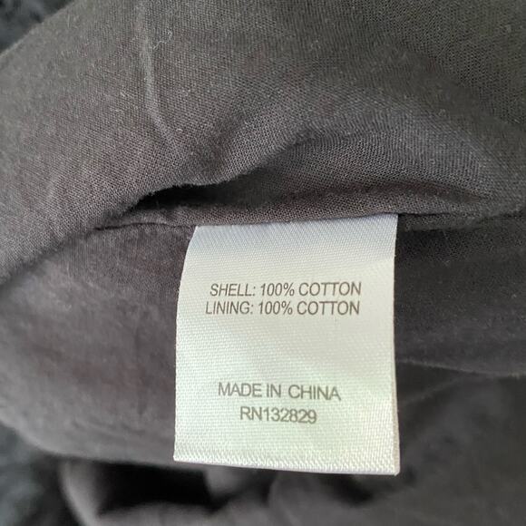 Tularosa Carlotta Eyelet Floral Midi Dress XS Black Smocked Ruffle Cottage FLAWS - Picture 10 of 13